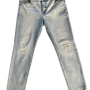 Express Men's Slim Ultra Hyper Stretch Light Blue Wash Jeans Denim 36x32